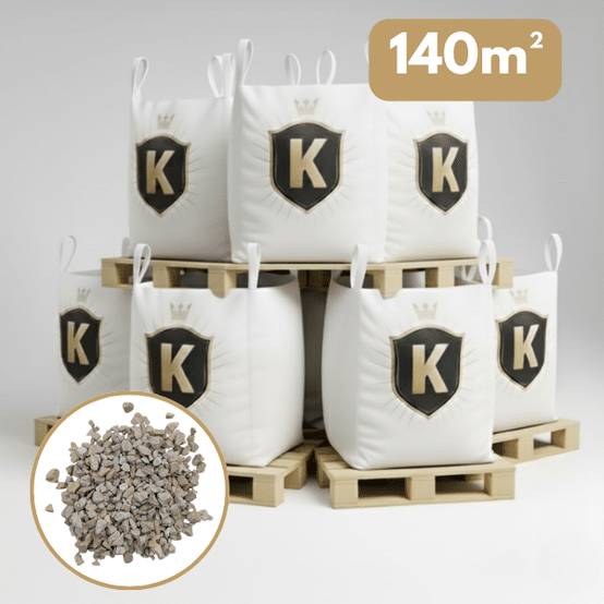 Gravillons calcaire blanc 6/16 mm – Pack 7 Big Bag +/- 1,5T – 140 m² - Image 1