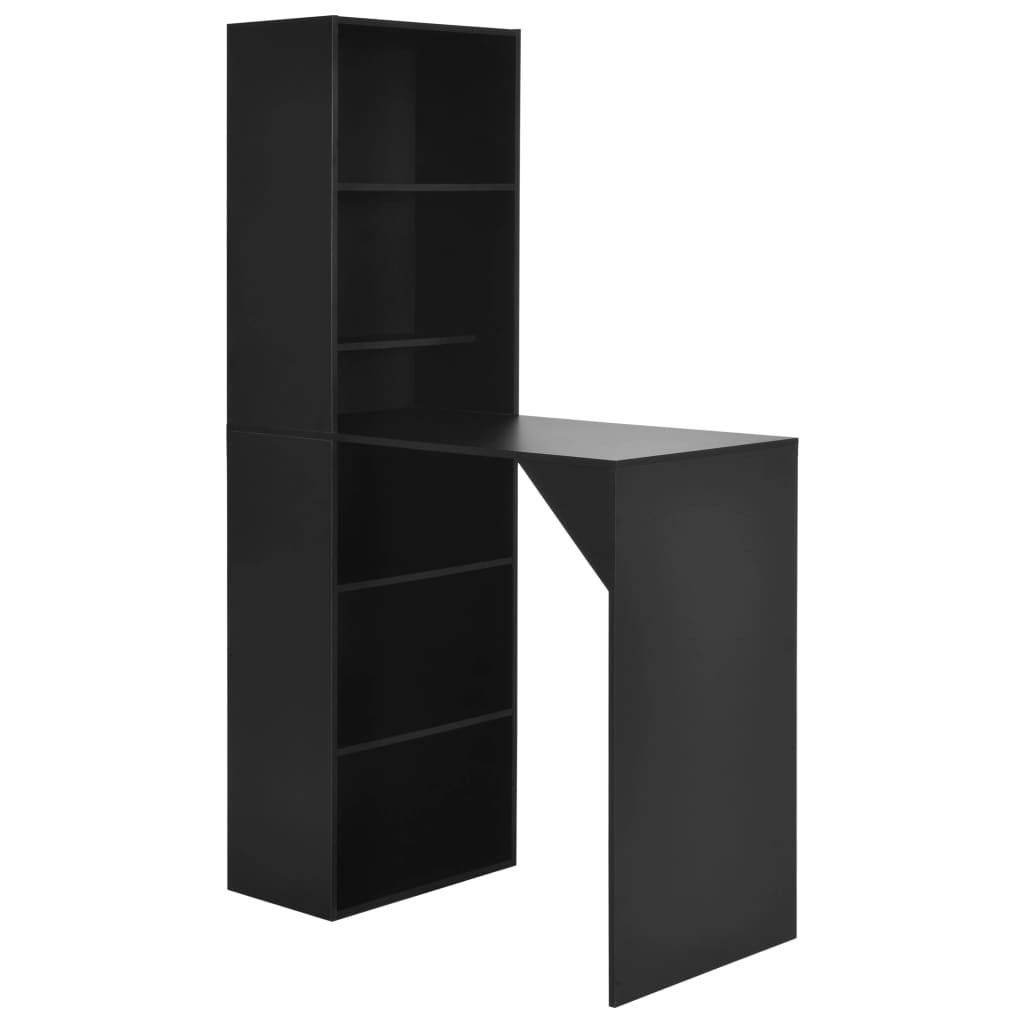 Helloshop26 - Table haute mange debout bar bistrot avec armoire noir 200 cm - Image 1