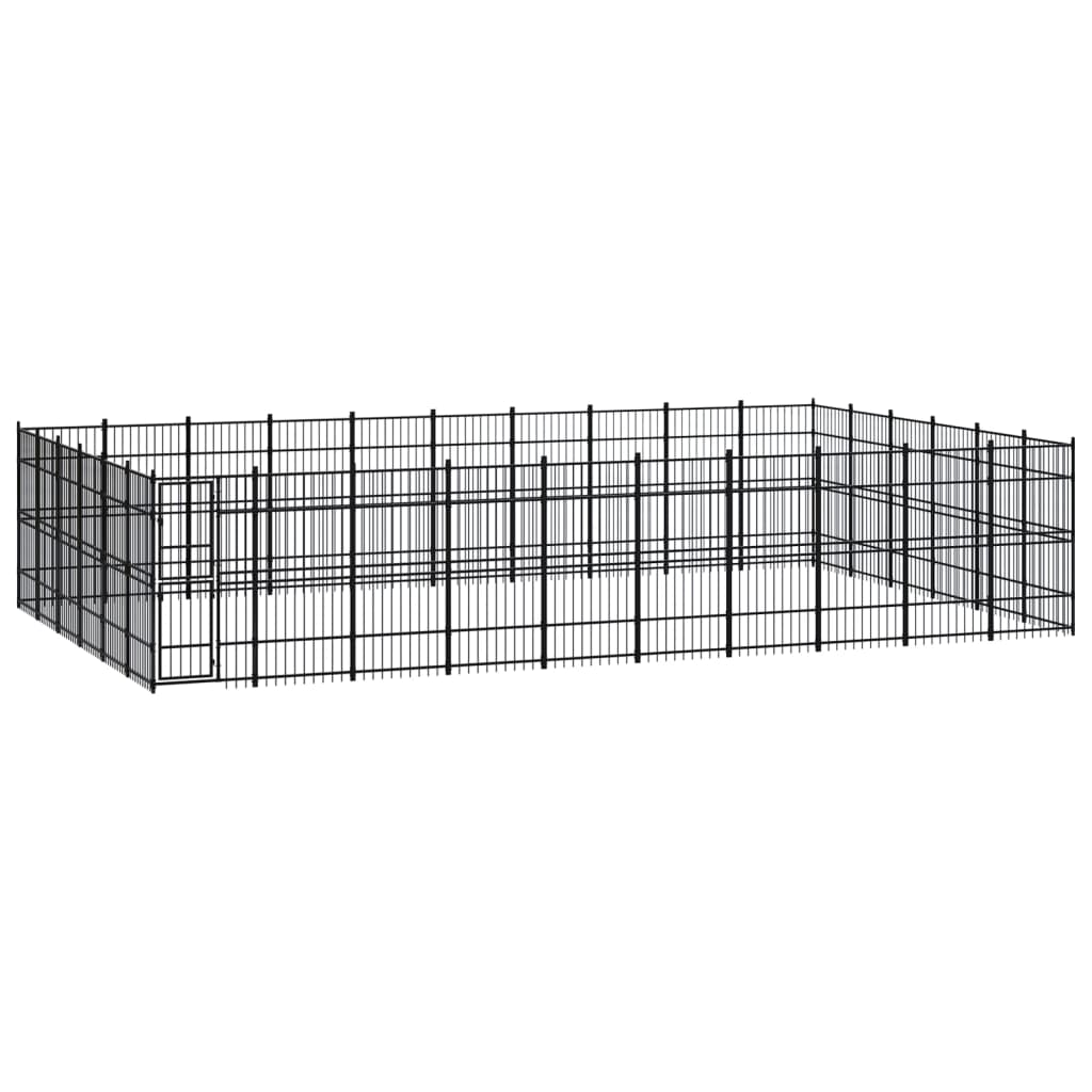 Vidaxl - Chenil D'Extérieur Pour Chiens Acier 55,3 M² - vidaXL - Image 2