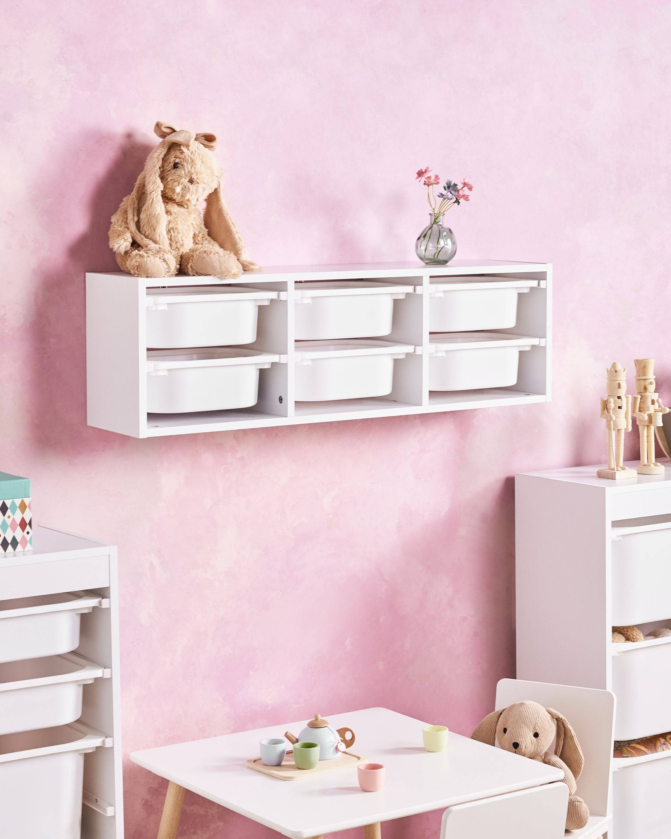 Beliani - Étagère Panneau de particules de bois Blanc TOBIN - 98x21x29- Beliani