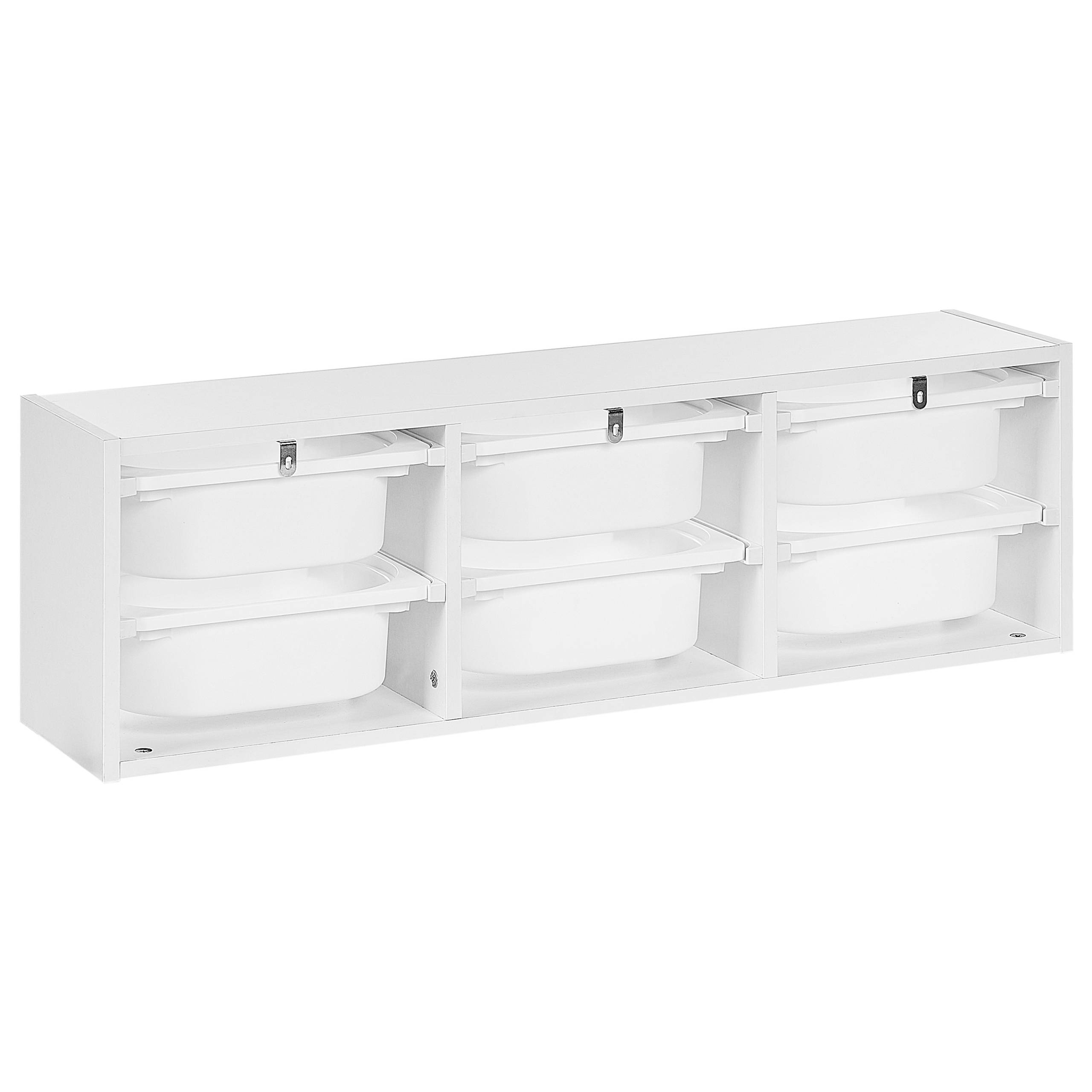 Beliani - Étagère Panneau de particules de bois Blanc TOBIN - 98x21x29- Beliani - Image 6