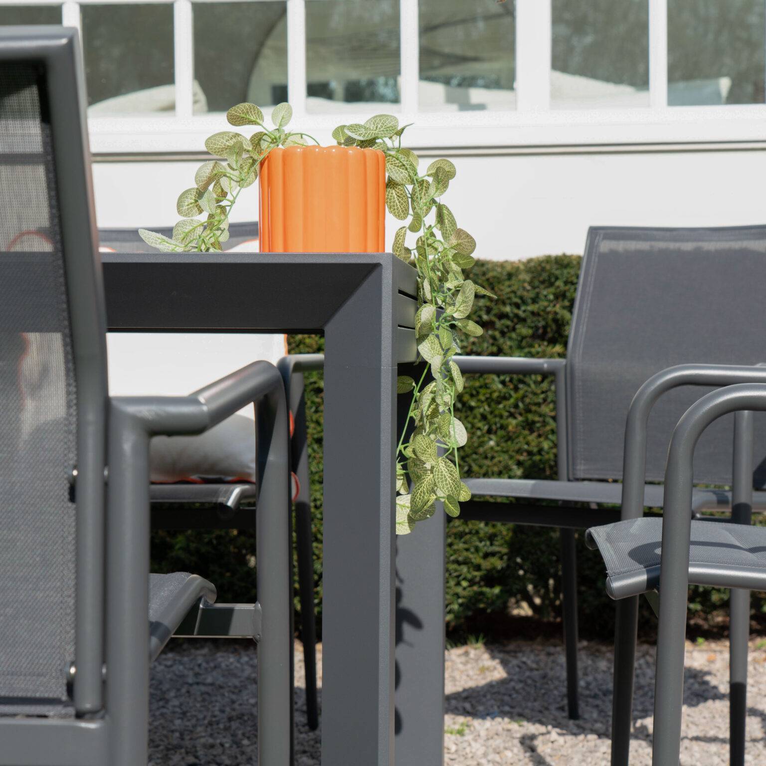 Ensemble 8/12p en full aluminium Gris avec 10 fauteuils MODULO - Image 3