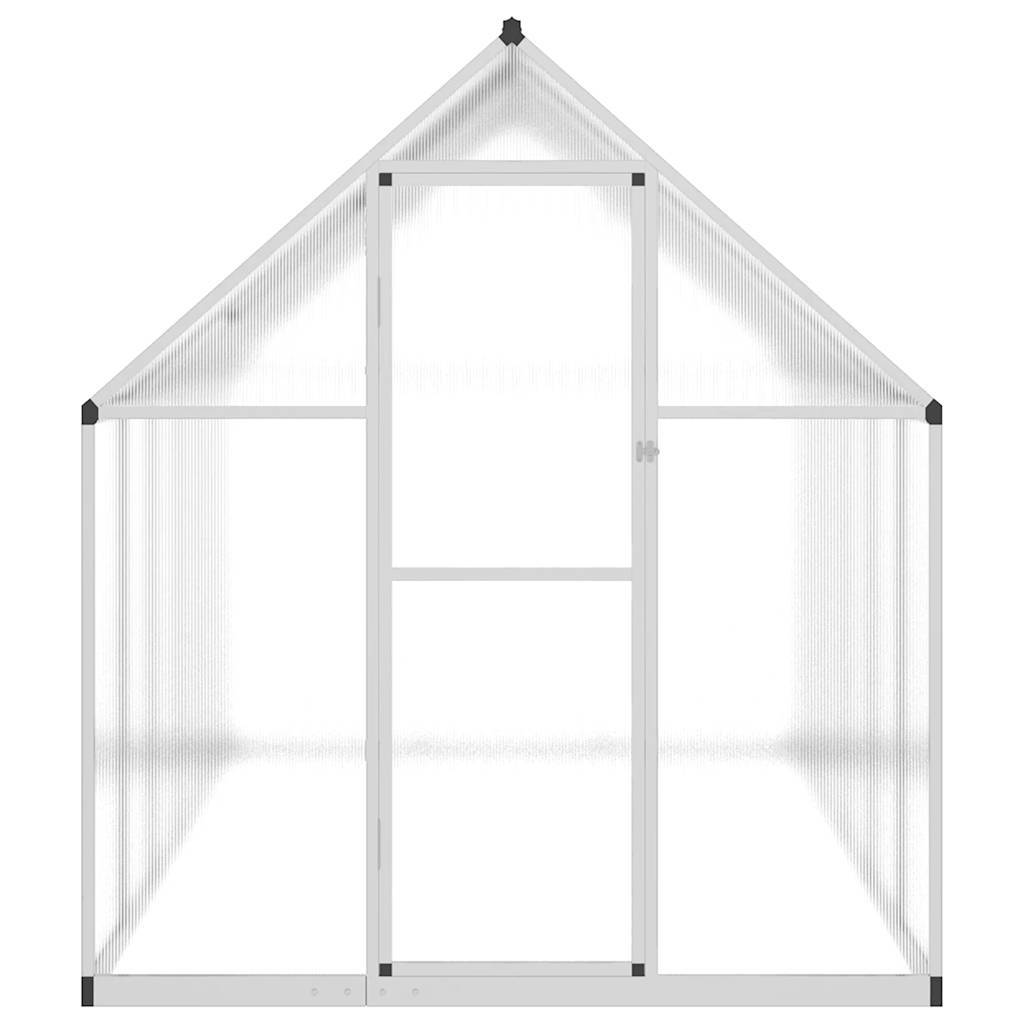 Serre de Jardin Aluminium Polycarbonate Fenêtre Toit 5,64m² 334x169cm Argent - ComfortXL Outdoor Living - Image 3