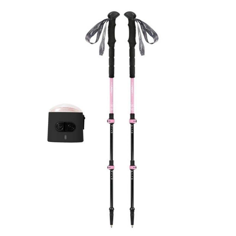 Bâtons de marche SIERRA (lot de 2) en métal + lumière - Léger et Pliable LOVORK - Image 1