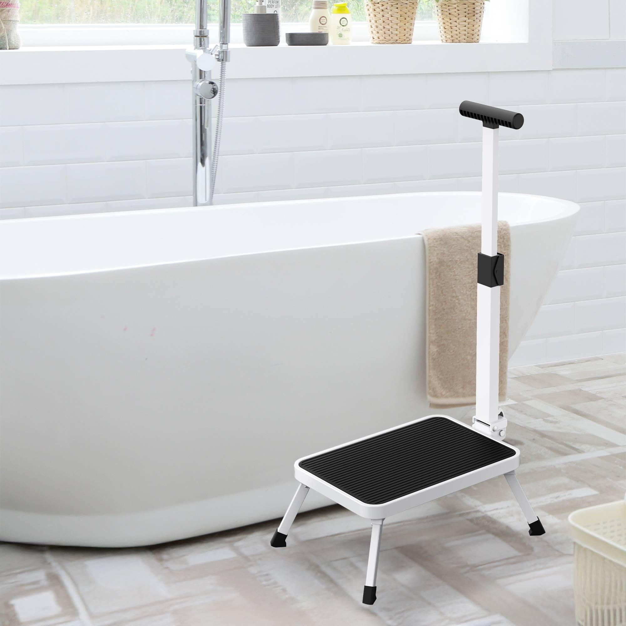 Fishtec - Marchepied Sécurité avec Barre d'Appui - Stable, Pliable, Antidérapant - Image 3