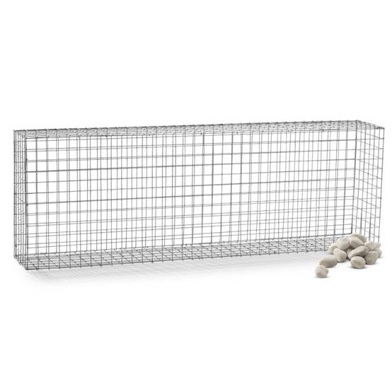 Gabion acier galvanisé L180 x H60 x Pr.30 cm tirants et crampons inclus - Easy Clôture - Image 2