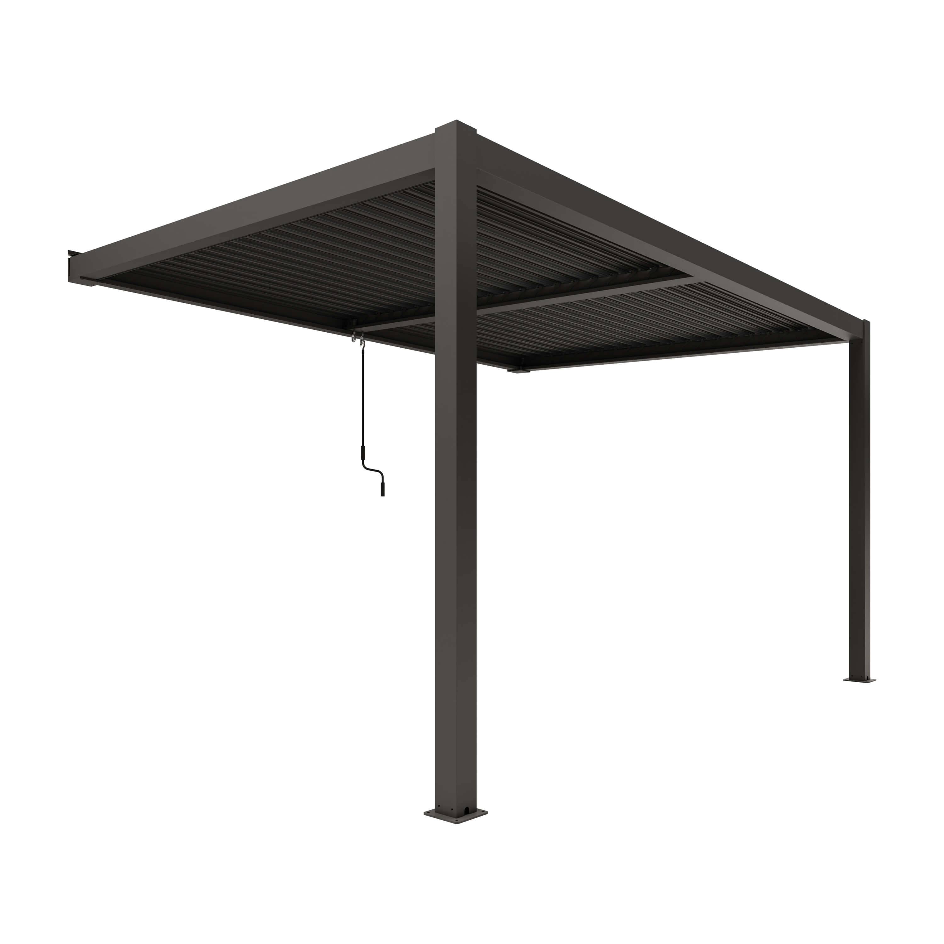 Pergola Adossée Thermolaquée Anthracite 4*3m - Ximax - Image 1