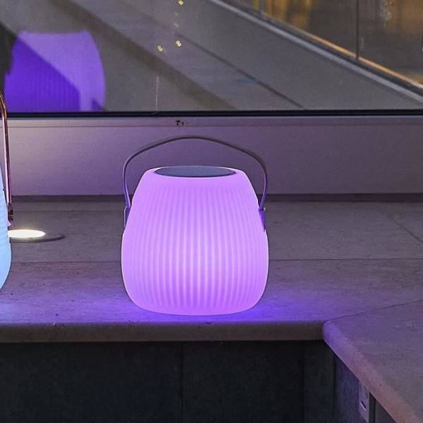 Lumisky - Lampe enceinte bluetooth sans fil - LUMISKY - MINI MAY PLAY - H23 cm - LED blanc et multicolore dimmable - Image 2