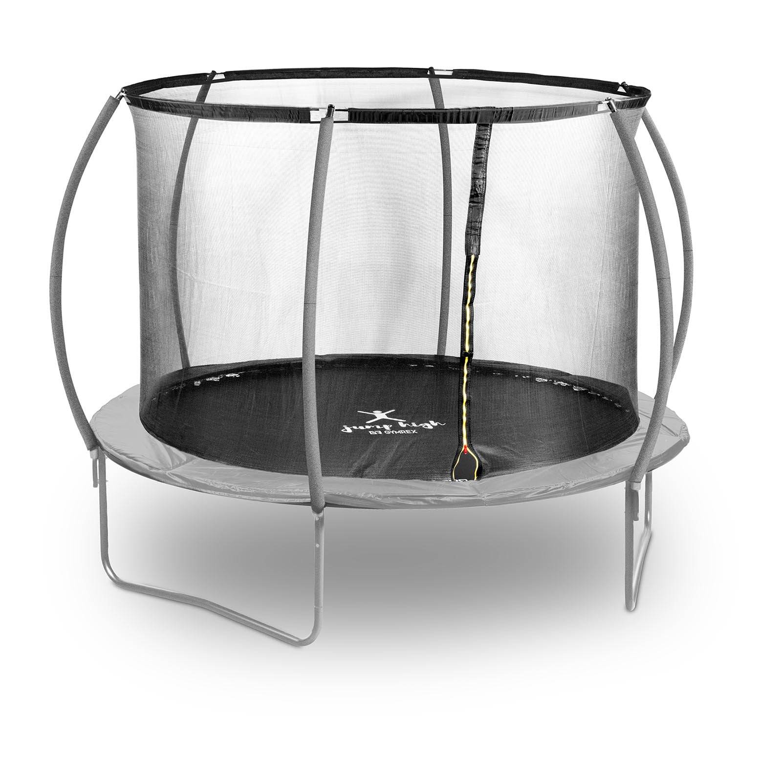 Helloshop26 - Trampoline de jardin - diamètre 305 x 180 cm - 100 kg - filet de sécurité - noir/gris - Image 1