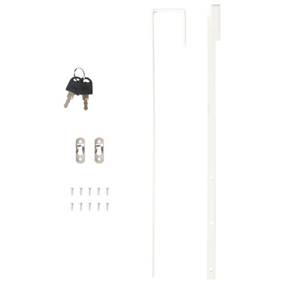 Miroir Murale avec rangement - Armoire à bijoux avec miroir blanc 37,5x10x90 cm PC160 - Image 10