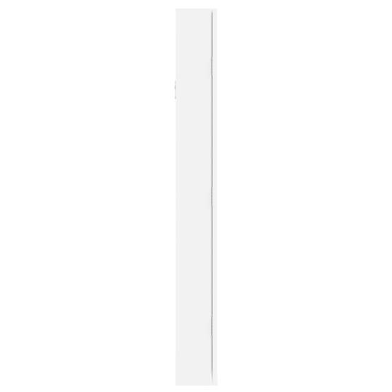 Miroir Murale avec rangement - Armoire à bijoux avec miroir blanc 37,5x10x90 cm PC160 - Image 6