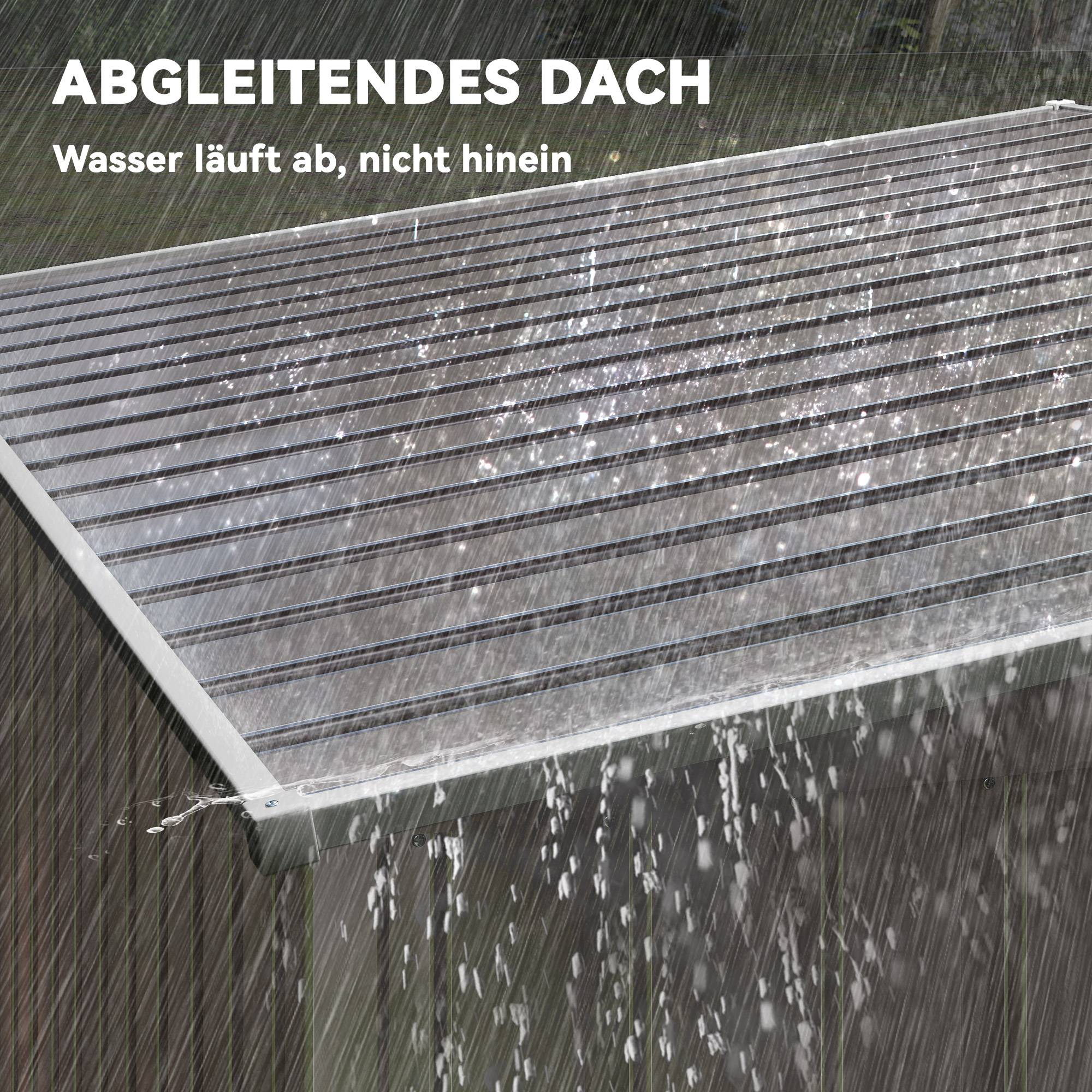ComfortXL - Abri de jardin en acier galvanisé 154 x 206,5 cm gris avec étagères et crochets - ComfortXL Outdoor Living - Image 9