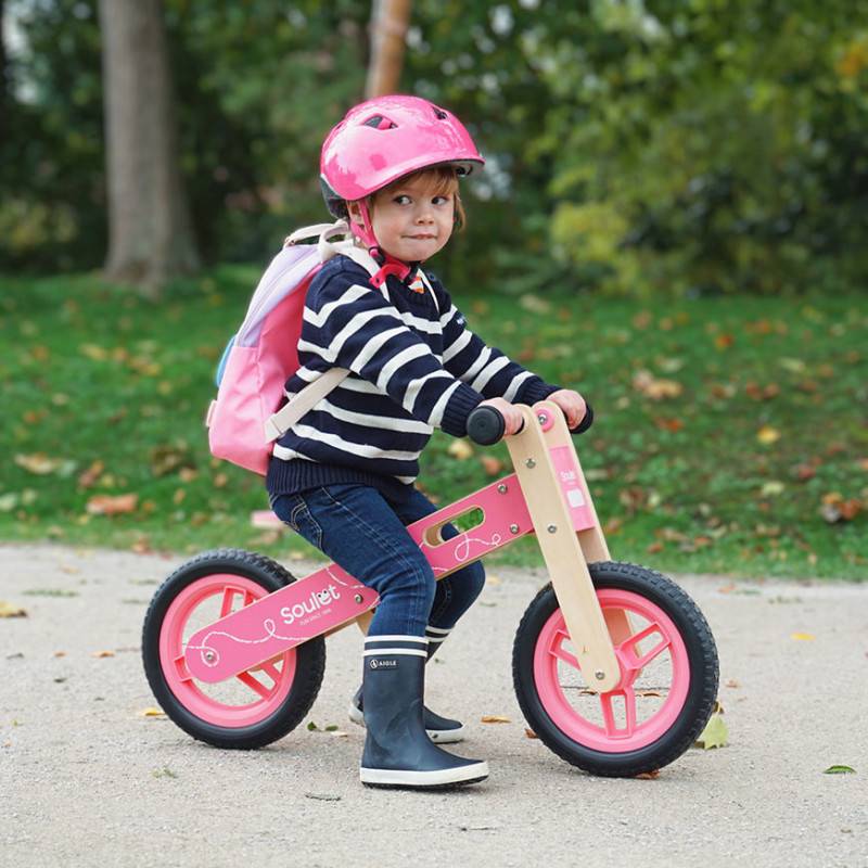 Soulet - Draisienne en bois pour enfant - Coloris rose - Image 2