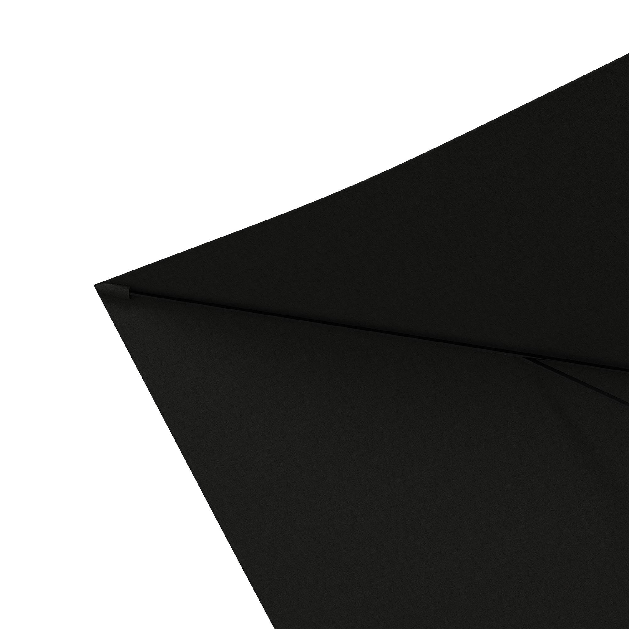 Parasol rectangulaire inclinable avec manivelle en aluminium et polyester noir 290 x 200 x 248 cm - PANGIVO - Image 10