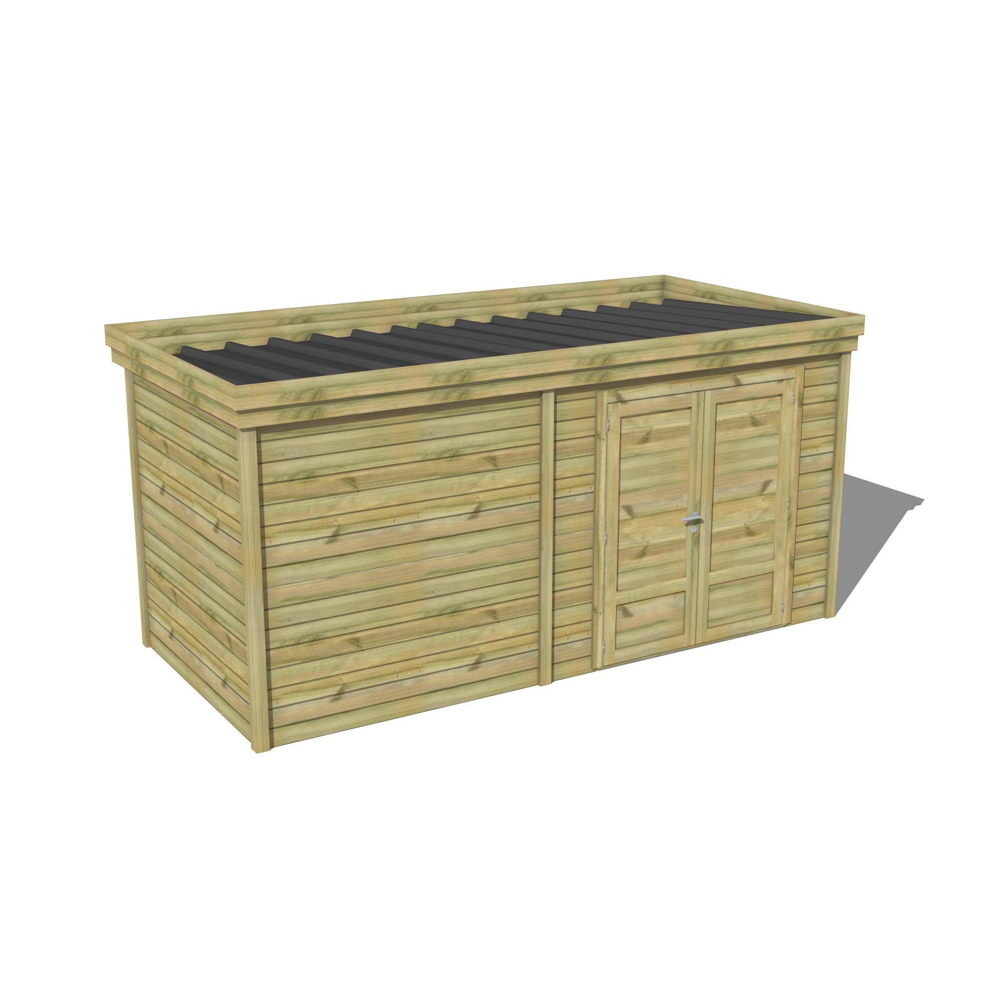 Abri Français - ABRI DE JARDIN bois Pin traité autoclave 27mm - 4,195x2,14m / 9m2 - Bac acier - Abri Français - Image 1