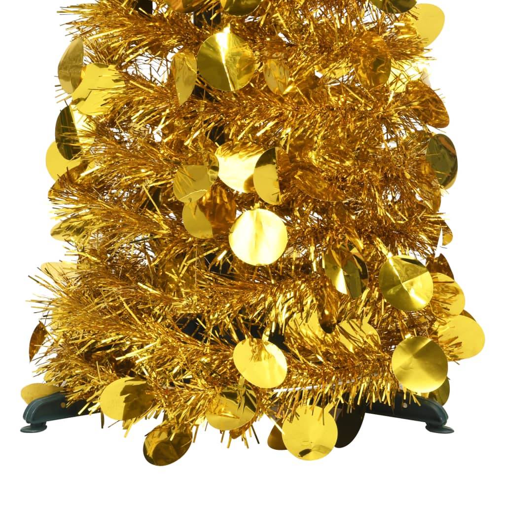 Vidaxl - Sapin de Noël artificiel escamotable doré 180 cm PET vidaXL 320984 - Image 2