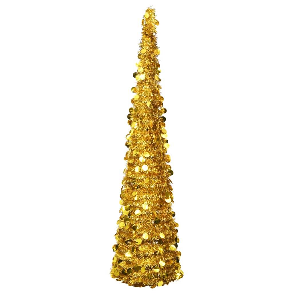 Vidaxl - Sapin de Noël artificiel escamotable doré 180 cm PET vidaXL 320984 - Image 1