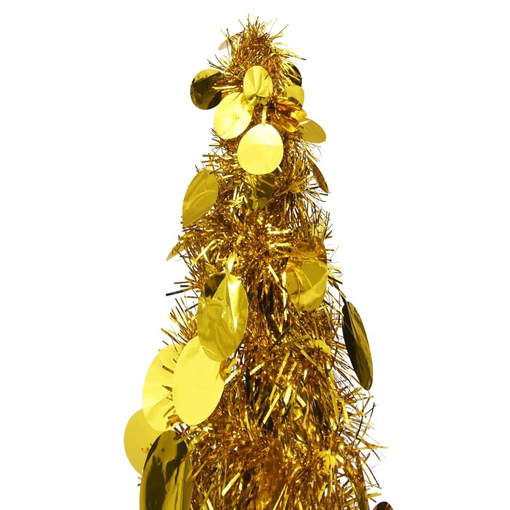 Vidaxl - Sapin de Noël artificiel escamotable doré 180 cm PET vidaXL 320984 - Image 4