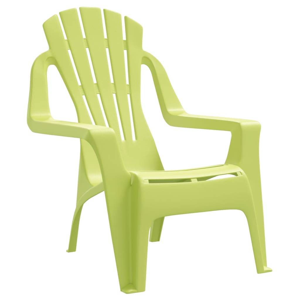Lot de 2 Chaises de jardin pour enfants - Chaises d'extérieur - Fauteuils de jardin vert 37x34x44 cm PP - Image 3