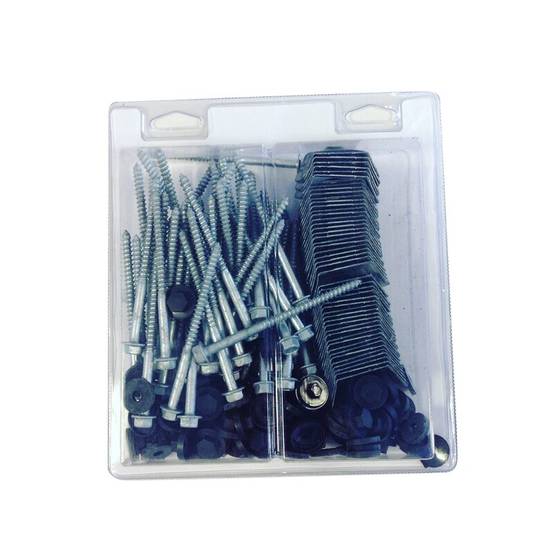 Kit de 50 fixations pour bac acier 1045 (vis L 100 x diam 6 mm) - Coloris - Vert 6009 - Image 3