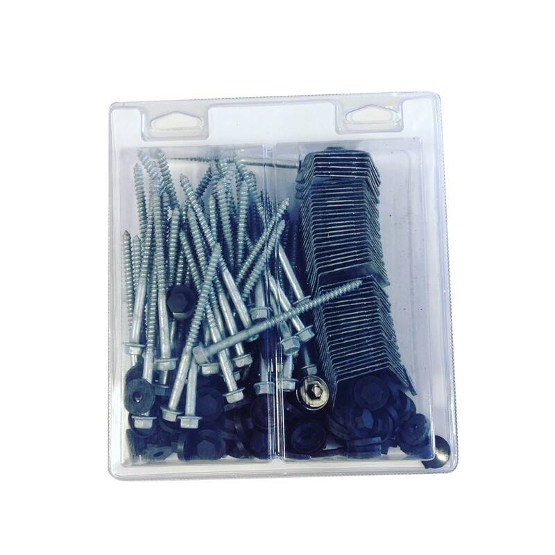 Kit de 50 fixations pour bac acier 1045 (vis L 100 x diam 6 mm) - Coloris - Vert 6009 - Image 3