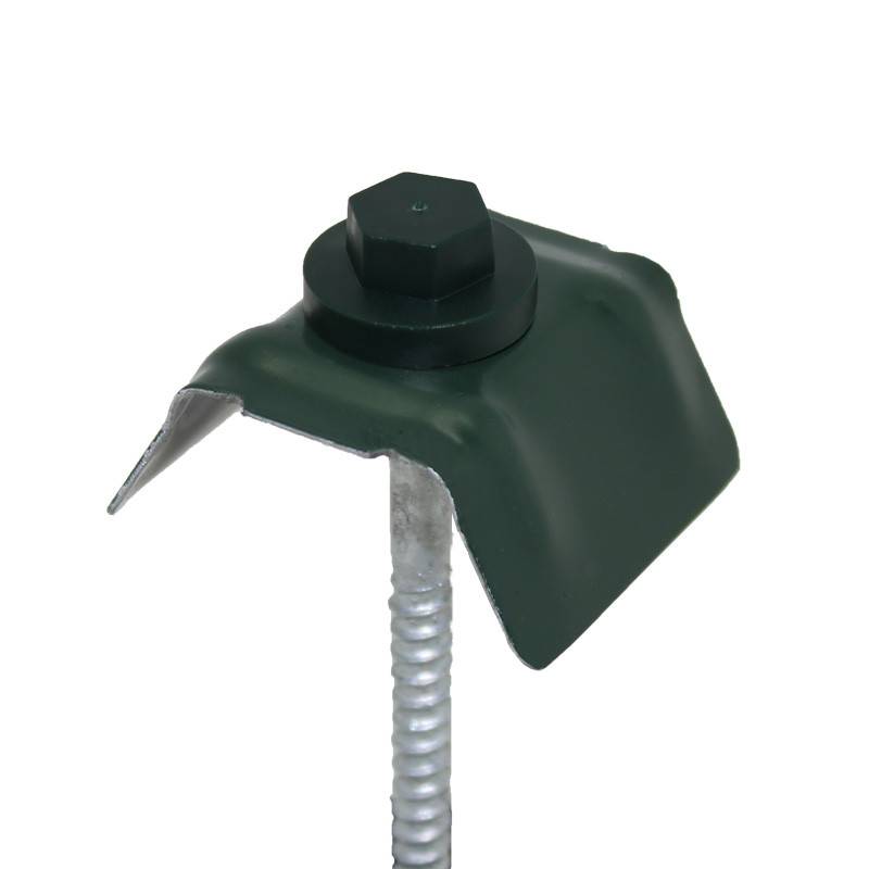 Kit de 50 fixations pour bac acier 1045 (vis L 100 x diam 6 mm) - Coloris - Vert 6009 - Image 1