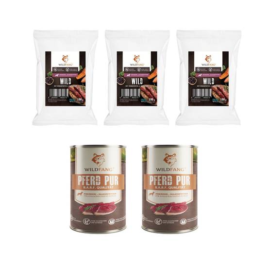 Wildfang - Wildfang - Coffret Gourmet Adulte - Aliments secs et humides - 3 x Venaison / 2 x Cheval - Image 1