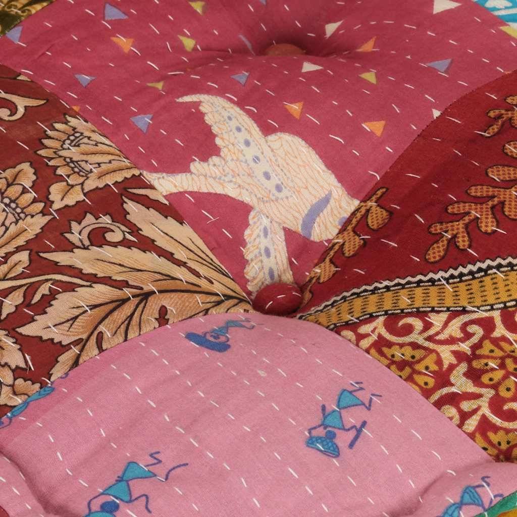 Pouf modulaire coton multicolore 70 x 70 x 56 cm - PANGIVO - Image 10