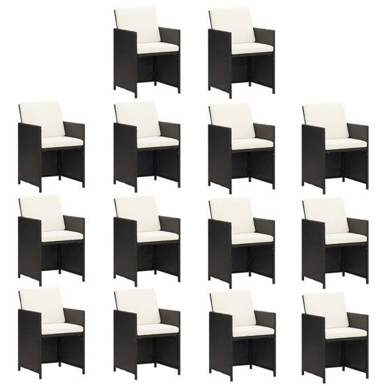 Salon de Jardin Repas 14 Personnes Extensible et Encastrable Noir – ComfortXL Outdoor Living - Image 4
