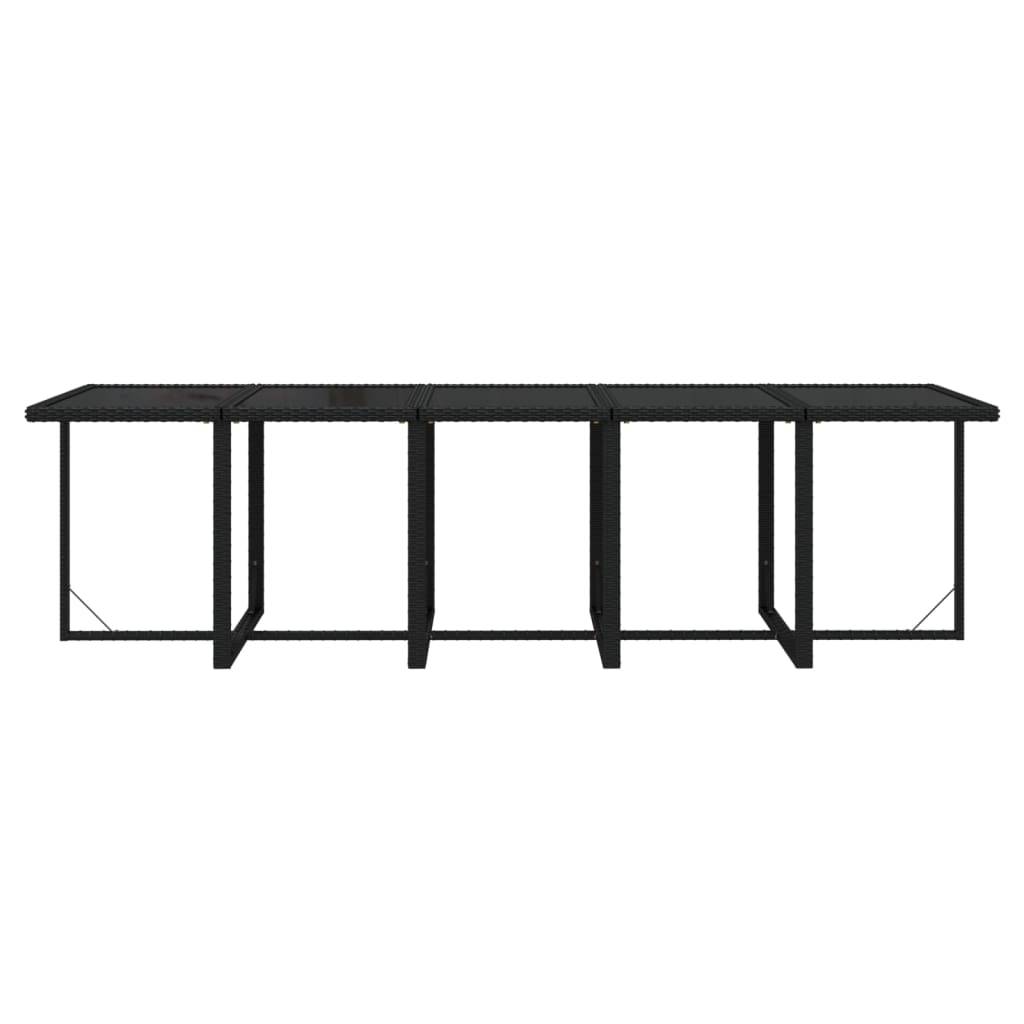 Salon de Jardin Repas 14 Personnes Extensible et Encastrable Noir – ComfortXL Outdoor Living - Image 7