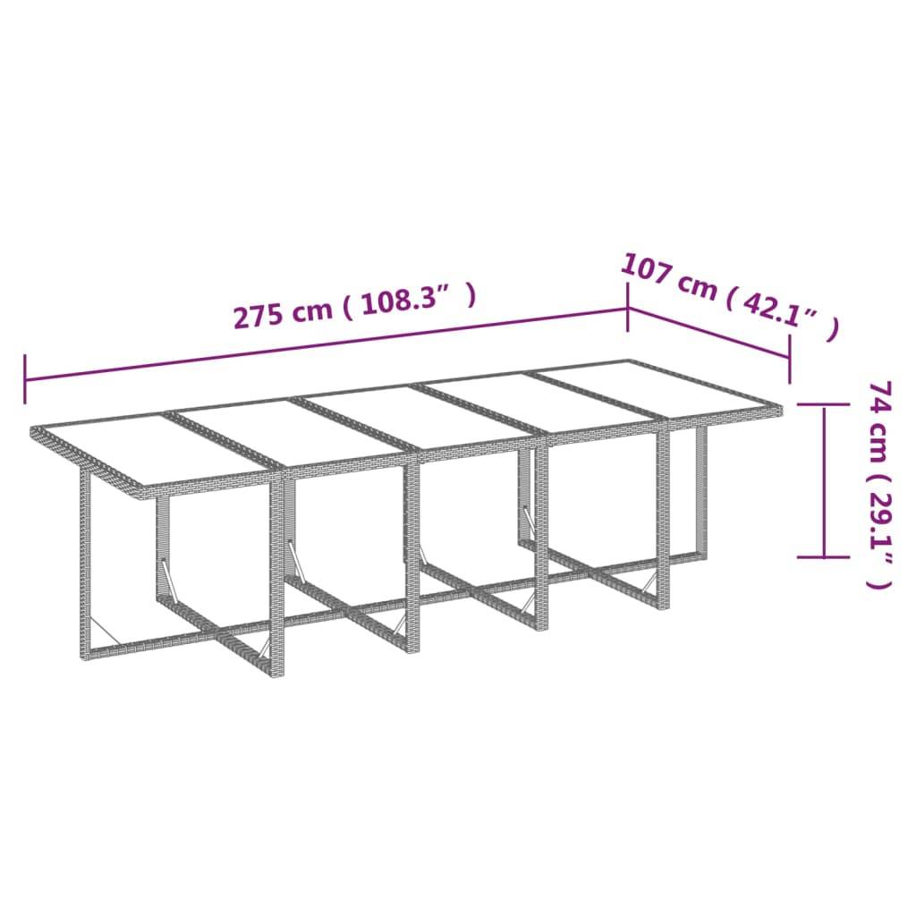 Salon de Jardin Repas 14 Personnes Extensible et Encastrable Noir – ComfortXL Outdoor Living - Image 9