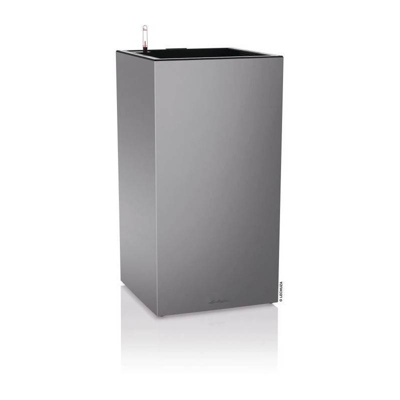 Lechuza - Pot De Fleur Lechuza Canto Premium Colonne 40 - Kit Complet Led, Argent Métallisé - Image 1