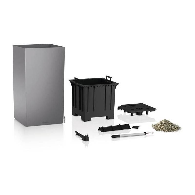 Lechuza - Pot De Fleur Lechuza Canto Premium Colonne 40 - Kit Complet Led, Argent Métallisé - Image 2