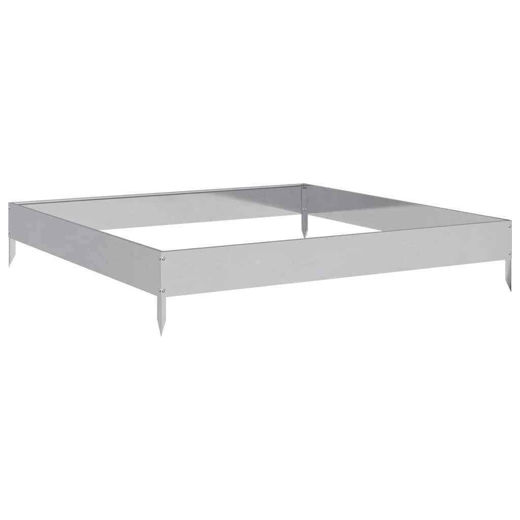 Prolenta Premium - Jardinière acier argent 100 x 100 x 18,5 cm - Prolenta premium p327.6 - Image 1