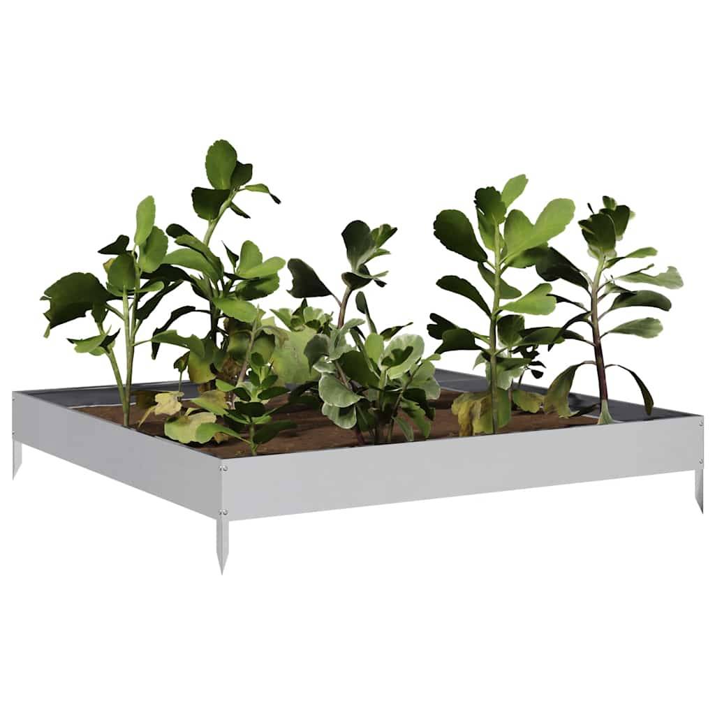 Prolenta Premium - Jardinière acier argent 100 x 100 x 18,5 cm - Prolenta premium p327.6 - Image 3
