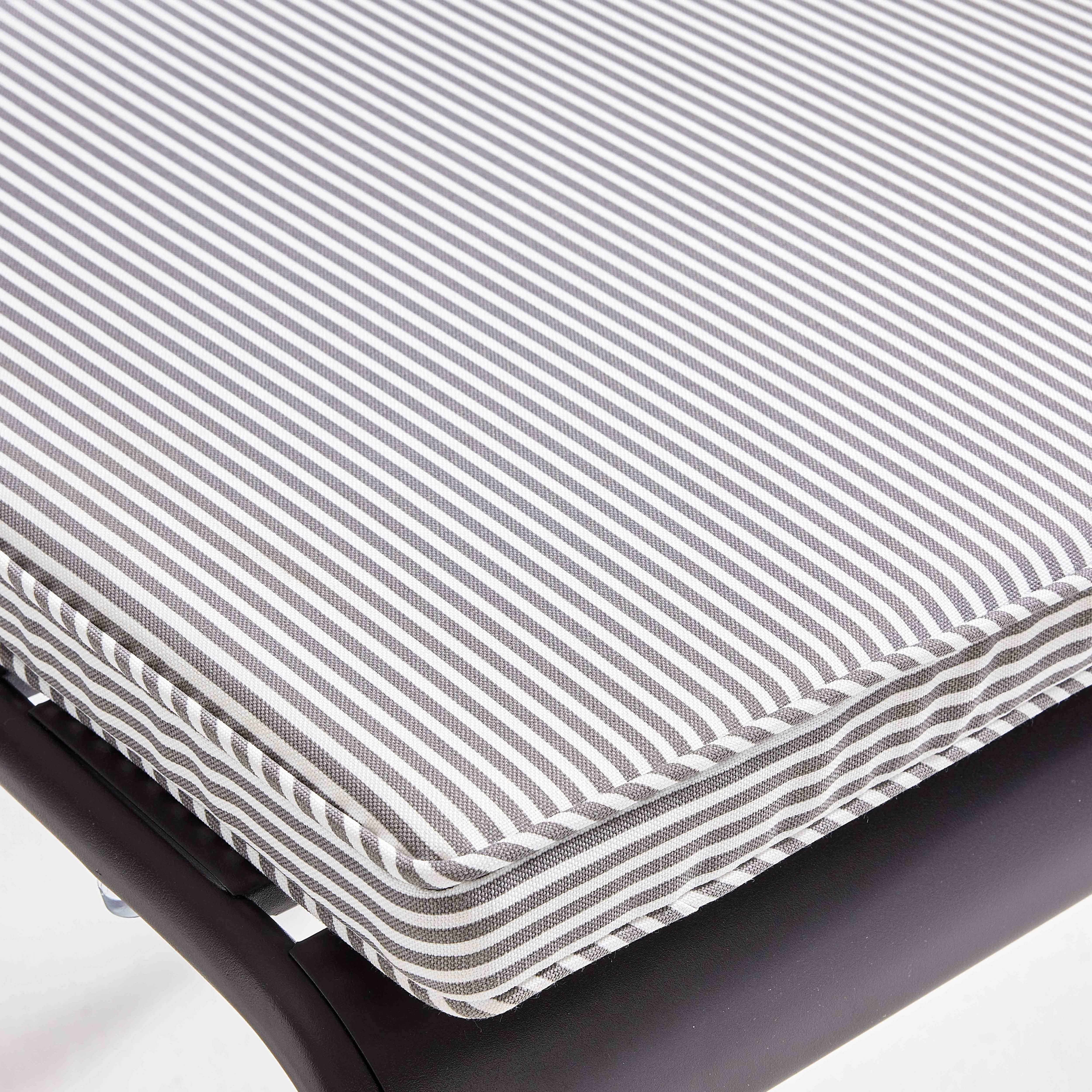 Oviala - Lot de 4 galettes de chaise polyester linea gris 40x40x3 cm - Oviala - Image 4