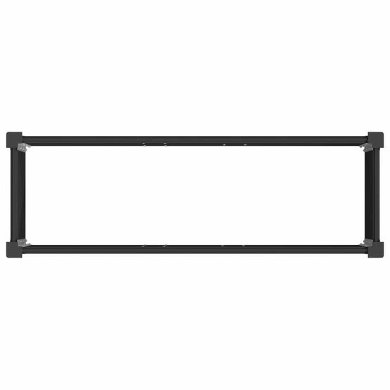 ComfortXL - Bac Surélevé Composite Aluminium Extérieur Culture Légumes Fleurs Fond Ouvert 150x50x91cm Noir - ComfortXL Outdoor Living - Image 5