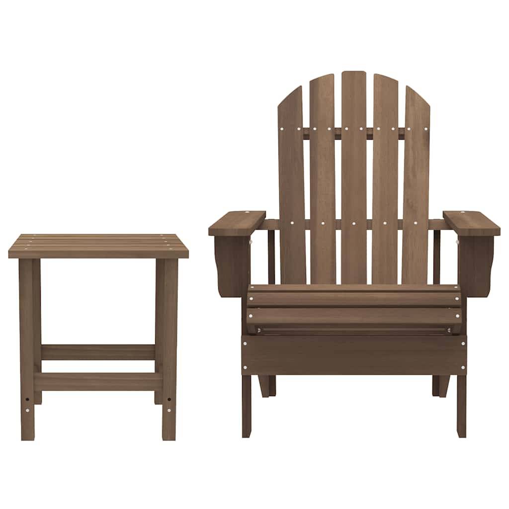 ComfortXL - Chaise de Jardin Adirondack Bois Massif et sa Table d'appoint Brun – ComfortXL Outdoor Living - Image 2