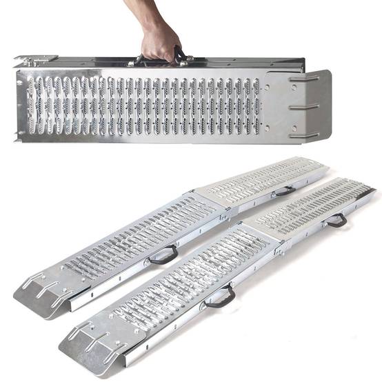 Set de 2 rampes pliables galvanisées spécial chargement - Image 6