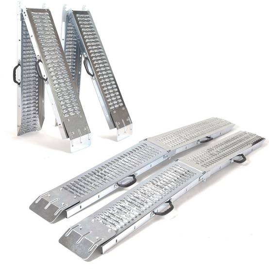 Set de 2 rampes pliables galvanisées spécial chargement - Image 3