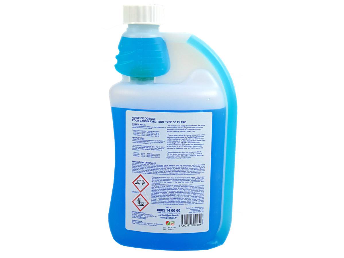 Poolsan - BSI - PooLSan - Recharge Sans Chlore 500ml - Désinfection Totale de l'Eau - Élaborée en Europe - Image 2