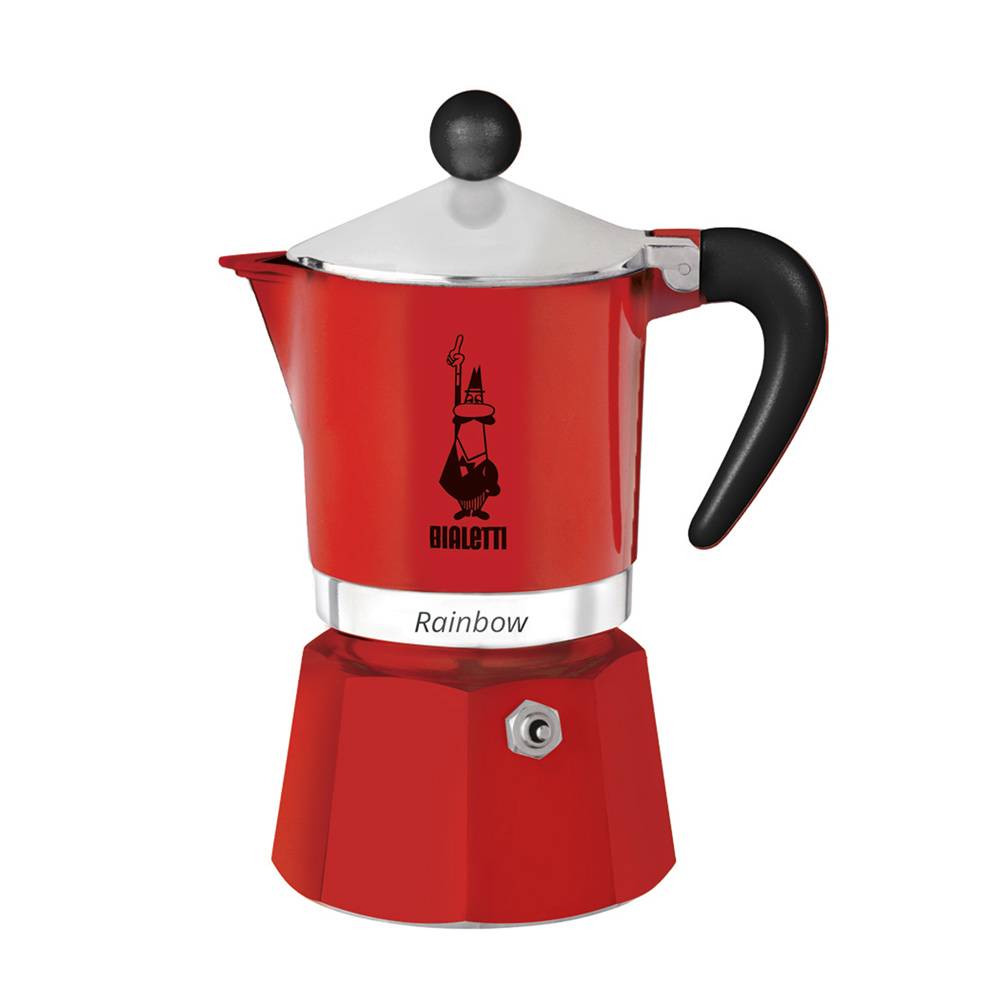 Cafetière 3 tasses Rainbow rouge