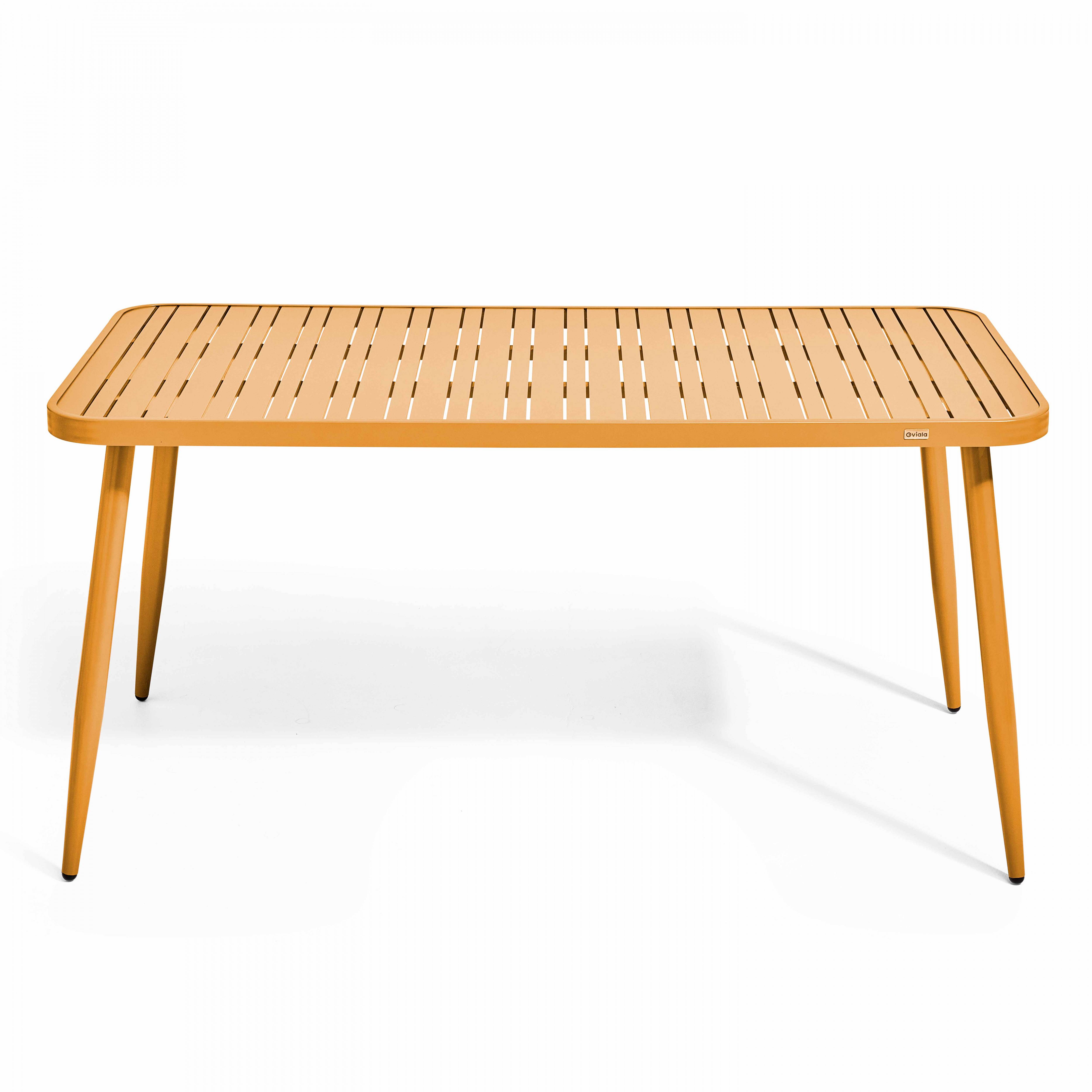 Oviala - Table de jardin en aluminium jaune moutarde Bristol - Oviala - Image 2
