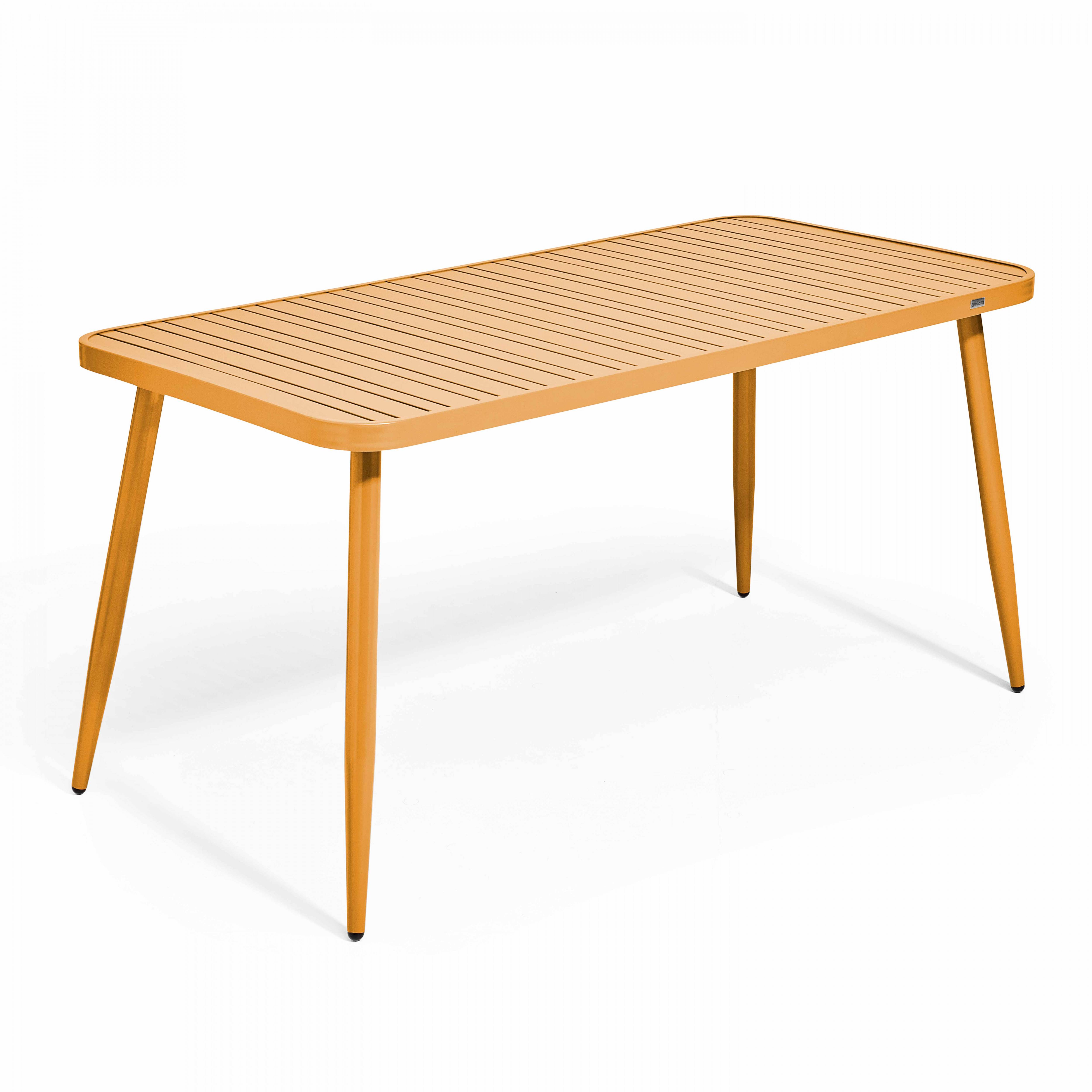 Oviala - Table de jardin en aluminium jaune moutarde Bristol - Oviala - Image 1