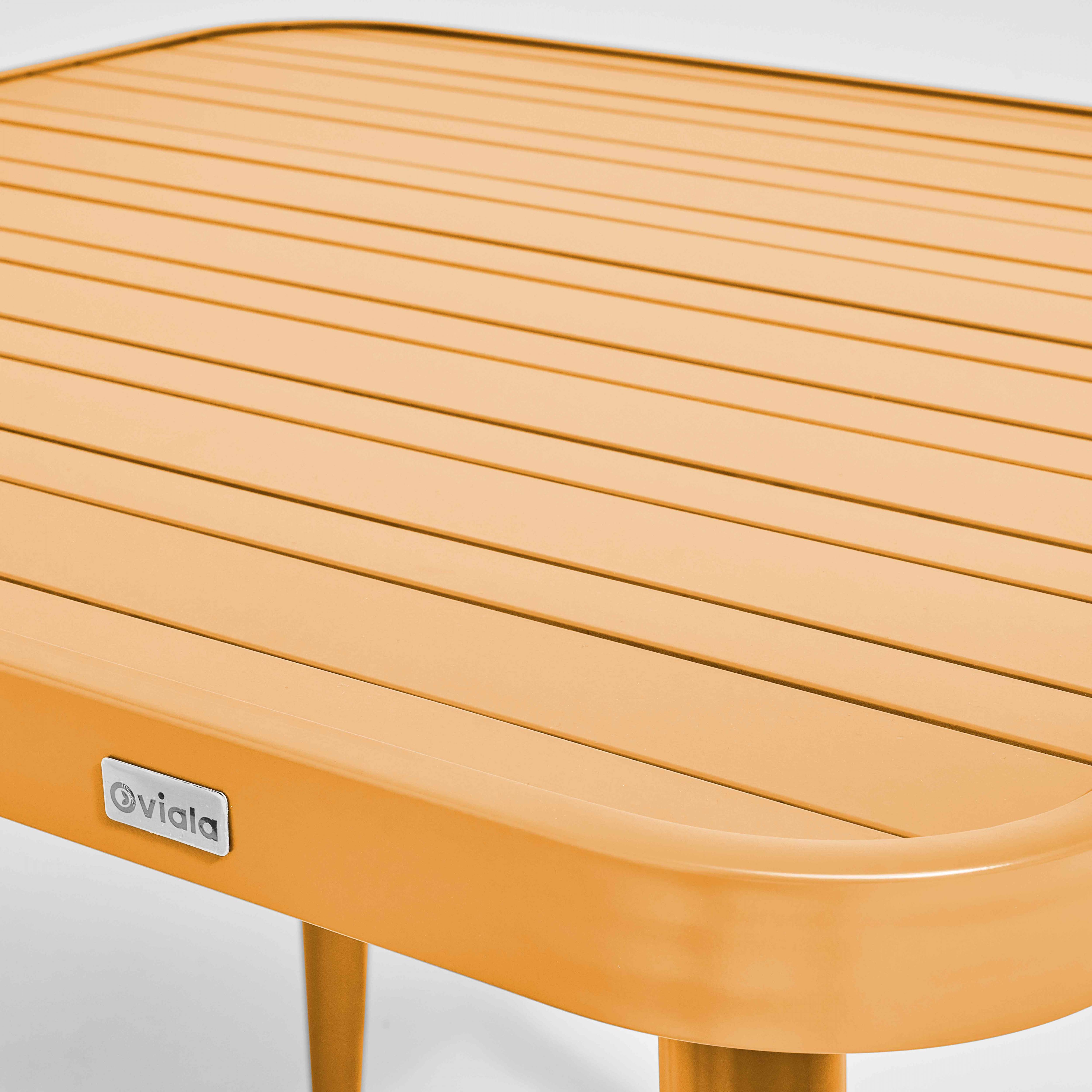 Oviala - Table de jardin en aluminium jaune moutarde Bristol - Oviala - Image 3