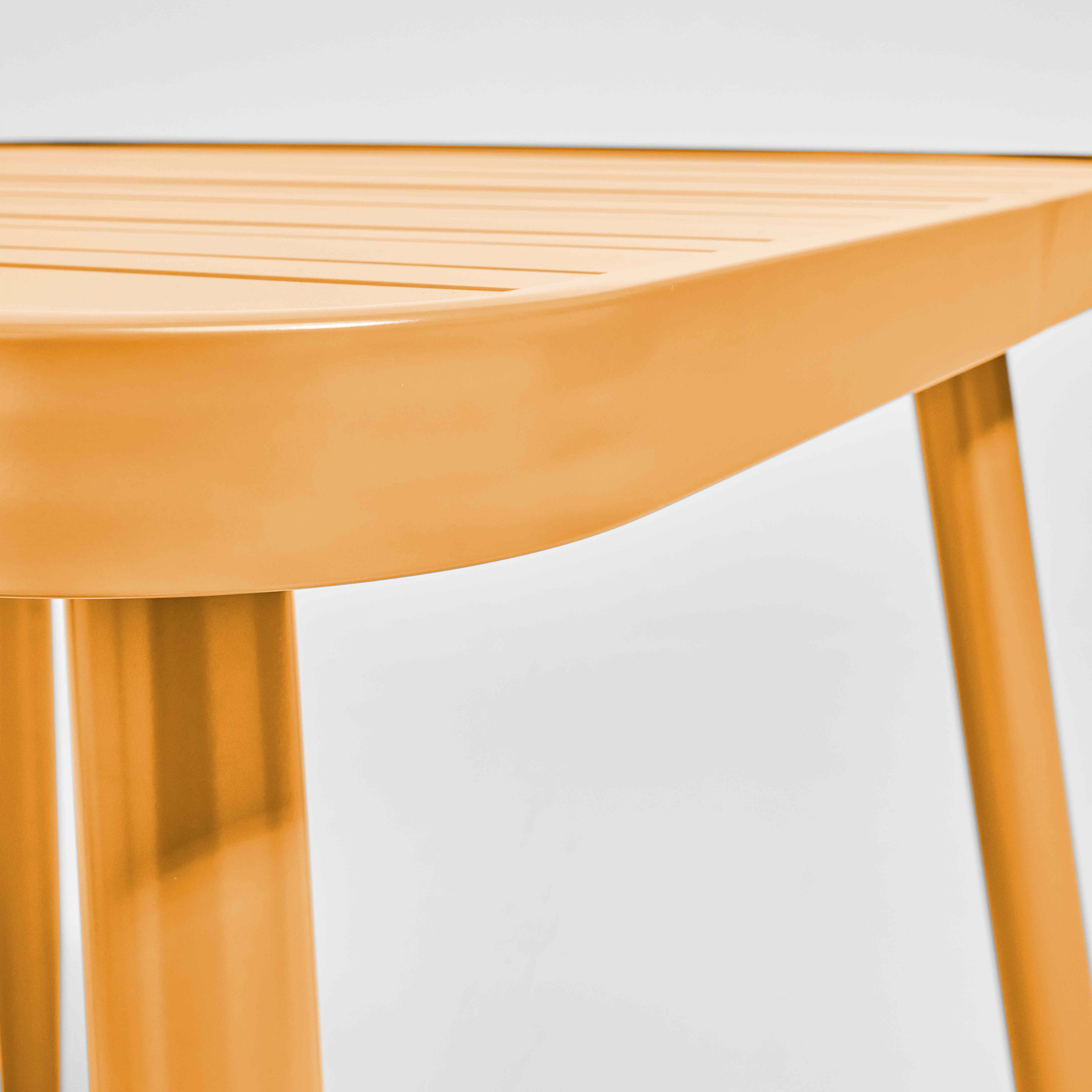 Oviala - Table de jardin en aluminium jaune moutarde Bristol - Oviala - Image 4