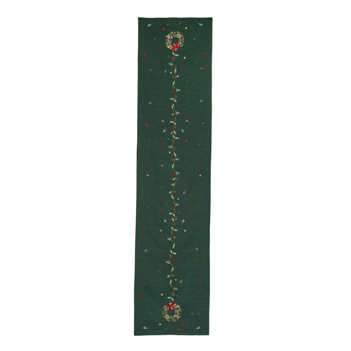 Atmosphera - Chemin de table Elma vert 40 x 172 cm - Atmosphera Créateur d'intérieur - Image 3