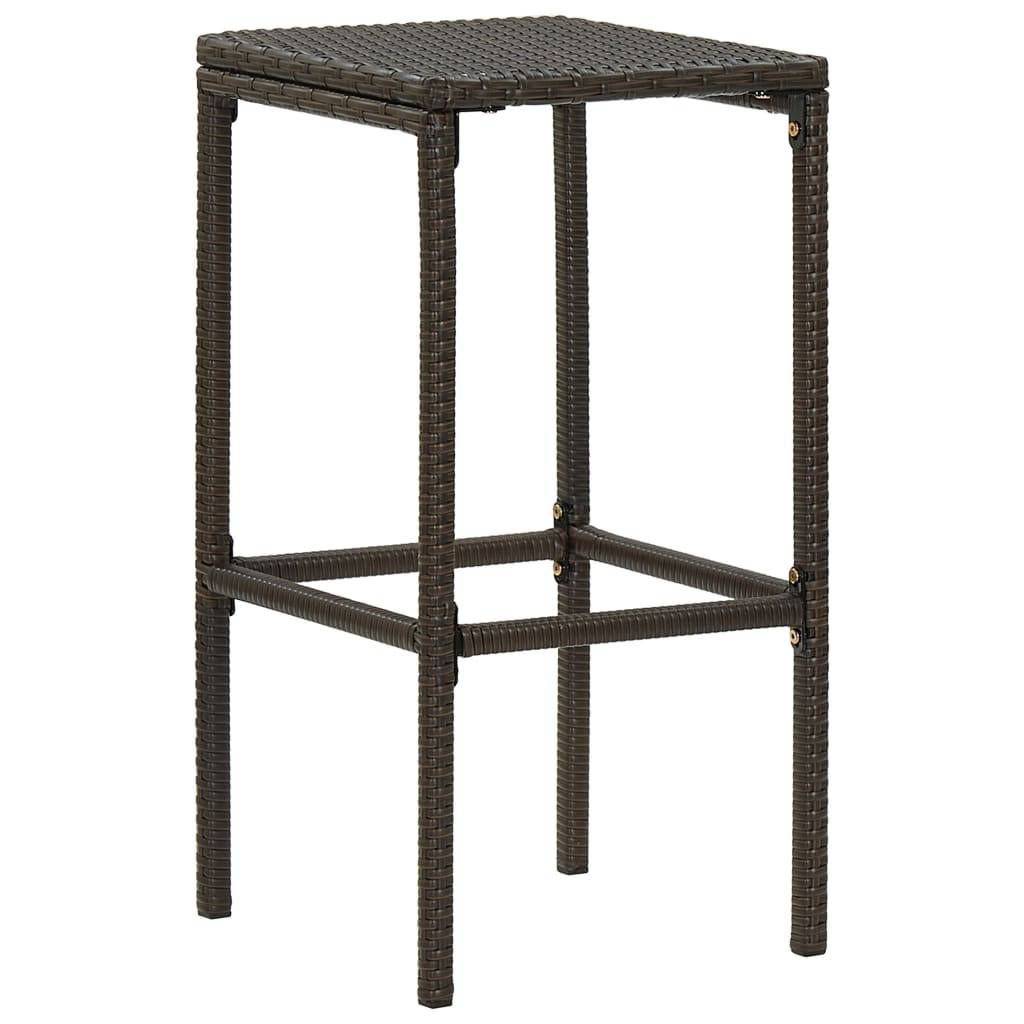 Ensemble de bar de jardin avec coussins 3 pièces marron - Image 7