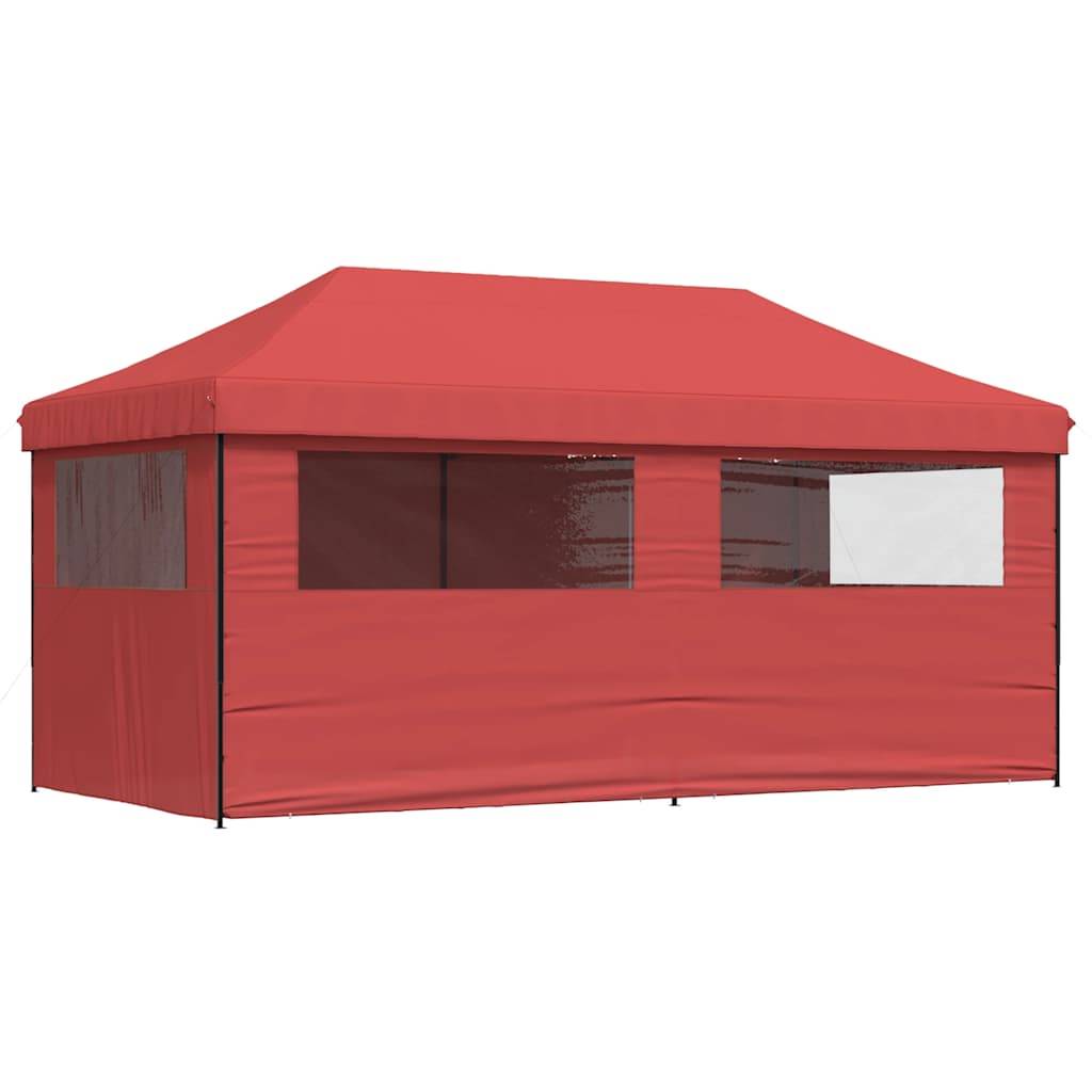 Tente de réception acier et tissu Oxford bordeaux 580 x 292 x 315 cm - PANGIVO - Image 4