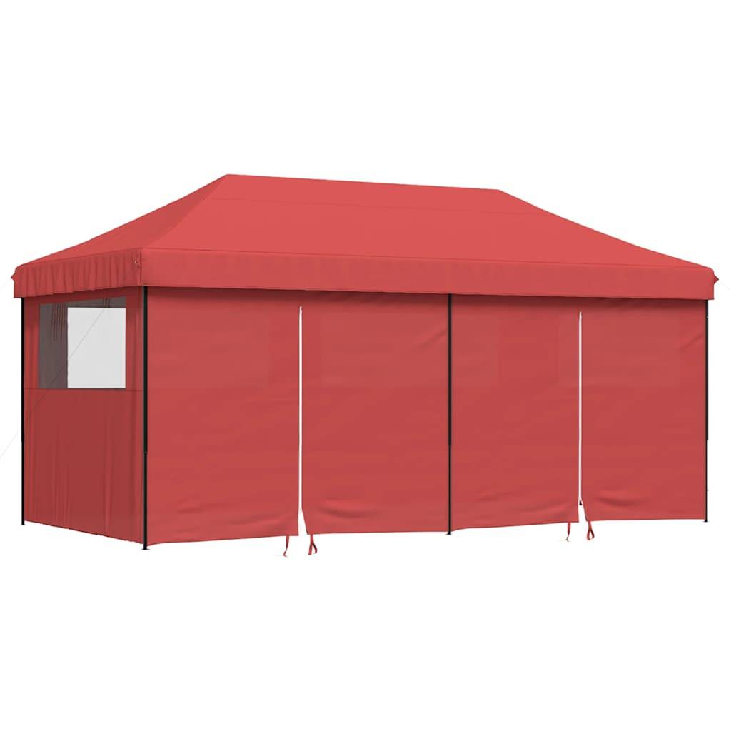 Tente de réception acier et tissu Oxford bordeaux 580 x 292 x 315 cm - PANGIVO - Image 2